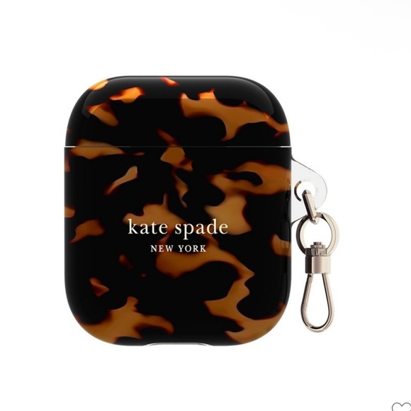 NWT kate spade Black and Brown Tortoise AirPods Case 3rd gen. Open box - Picture 1 of 9